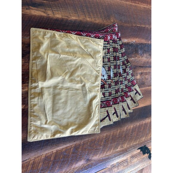 Set Of 8 Christmas Joy Snowman Placemats - Picture 3 of 4